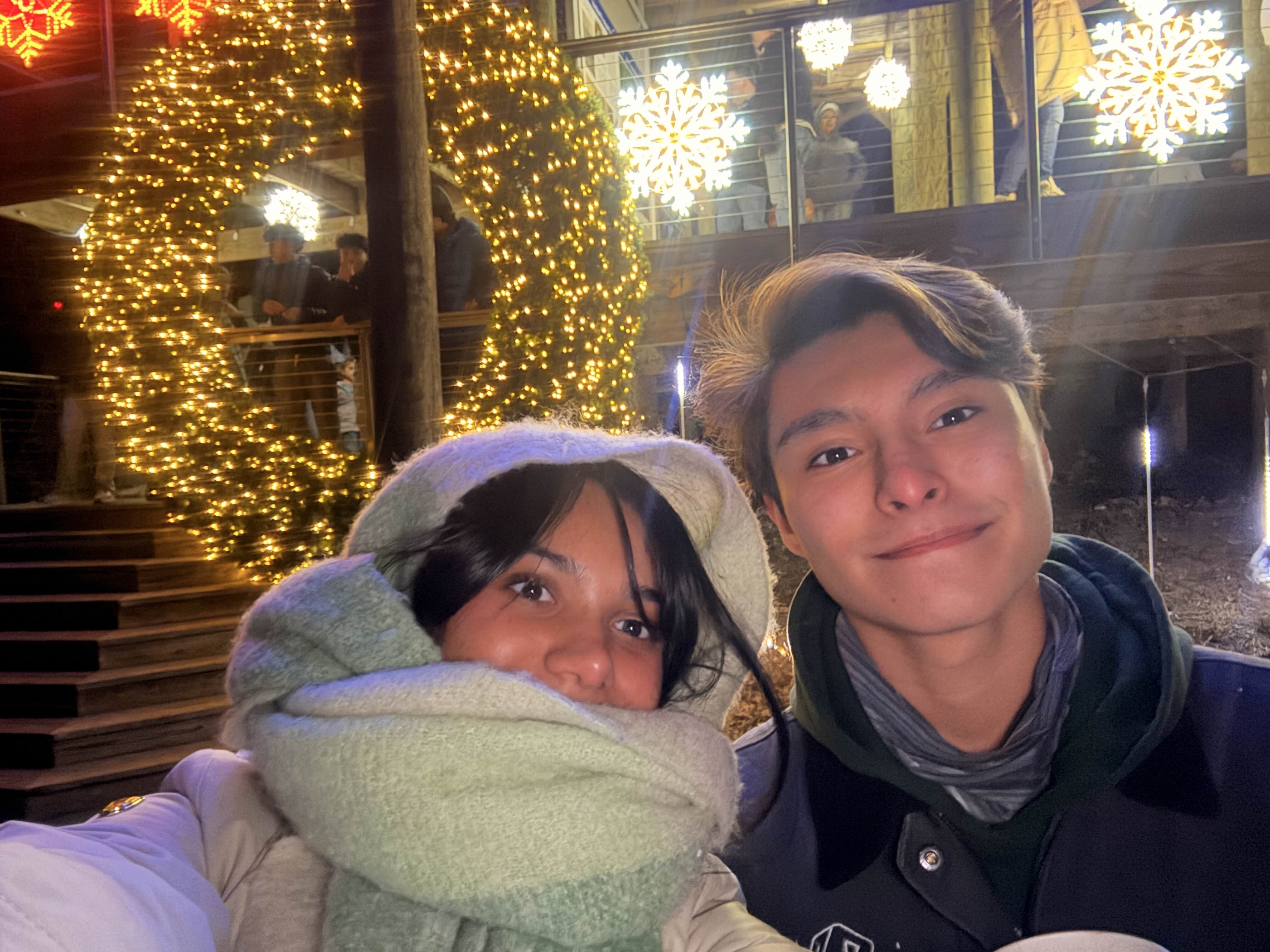 Raima and Adrian in the winter